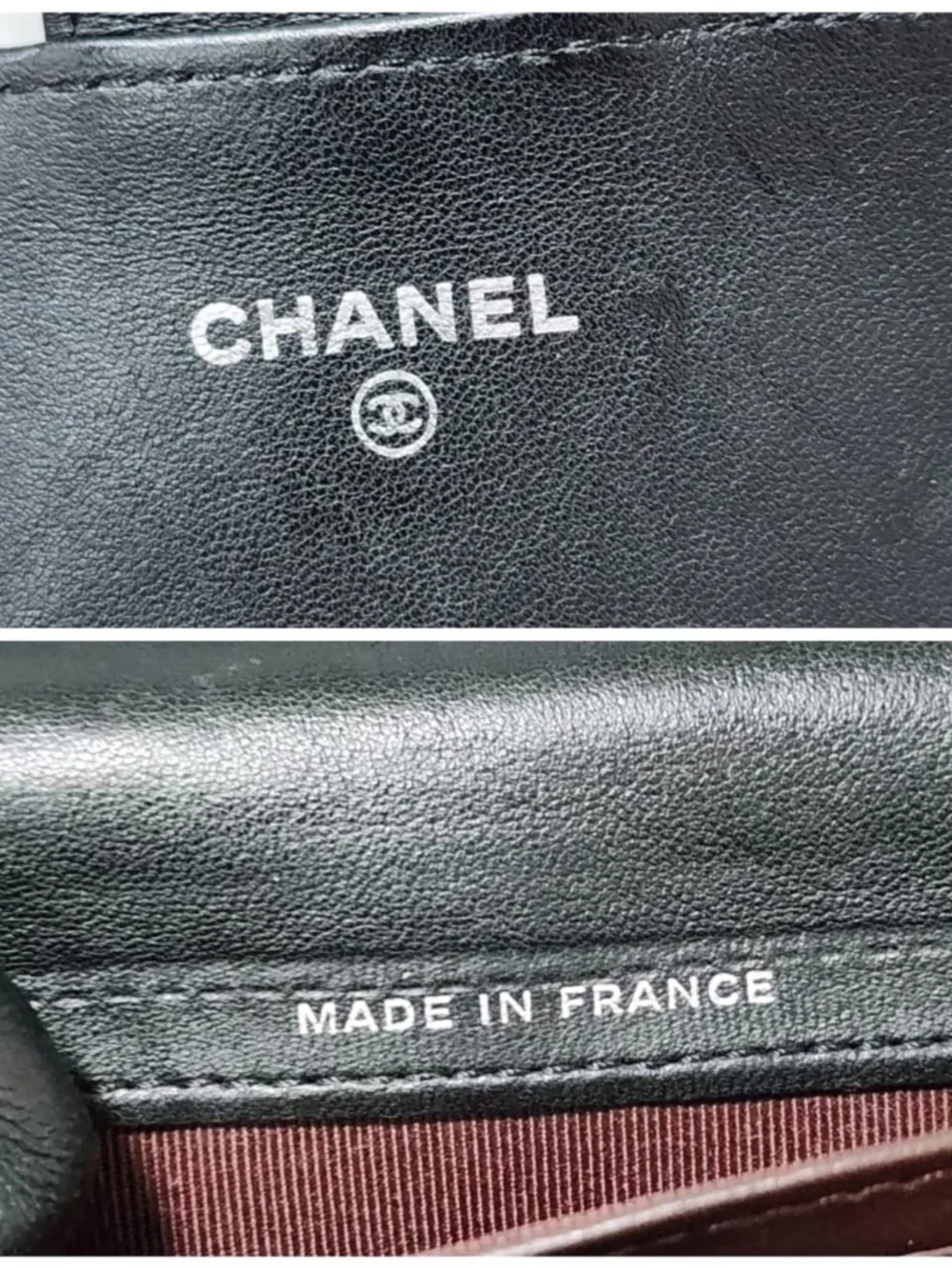 Authentic CHANEL Lambskin Quilted Large Flap Wallet Black